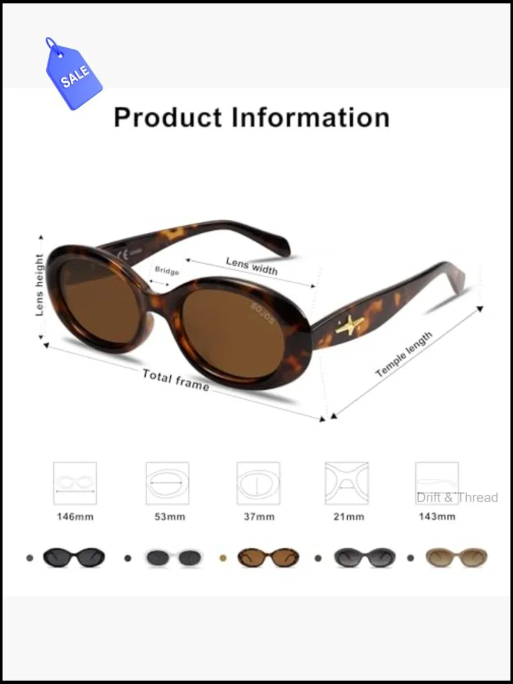 Retro Oval Polarized Sunglasses UV400 Protection Vintage 90s Tiny Frame Unisex